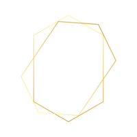 ligne dorée géométrique dans un style de luxe pour l'espace de copie de cadre png