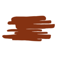 trazo de marcador abstracto en color marrón para el elemento de diseño png