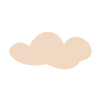 Cute cloud illustration in pastel color png