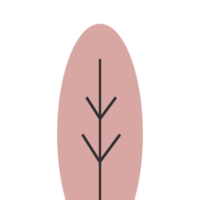 einfache baumillustration in pastellfarbe für gestaltungselement png