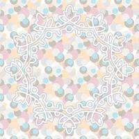 Seamless pattern winter theme and big snowflake. vector