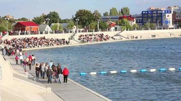 Crown at quay in outdoor event video