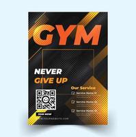 modern elegant gym fitness flyer template. Vector EPS Template