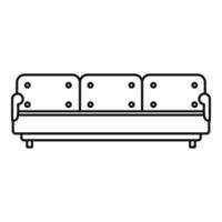 Pillow sofa icon, outline style vector