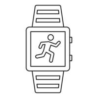 Sport smartwatch icon, outline style vector