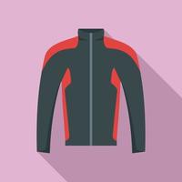 Bike jacket icon, flat style vector