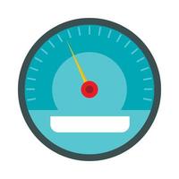 Speedometer icon in flat style vector