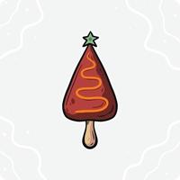Christmas Ice Cream Design Icon vector