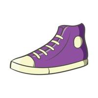 par de zapatillas, icono de estilo de dibujos animados vector