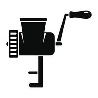 Retro meat grinder icon, simple style vector