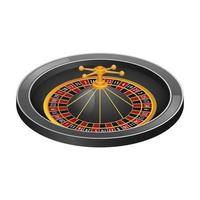 Grey roulette casino mockup, realistic style vector