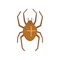 icono de araña cruzada, estilo plano vector