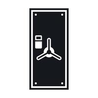 Safe door icon, simple style vector