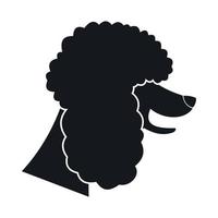 icono de perro caniche, estilo simple vector