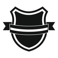 Badge retro icon, simple black style vector