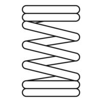 Spring coil icon, outline style vector