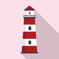 Lighthouse icon, flat style vector