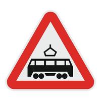 Railroad crossing icon, flat style. vector