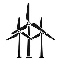 Development wind turbine icon, simple style vector