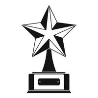 Star award icon vector simple