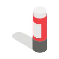 Stationery glue icon, isometric 3d style vector