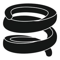 Elastic coil icon, simple style vector