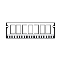 DVD RAM module for the personal computer icon vector