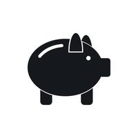 Piggy bank icon, simple style vector