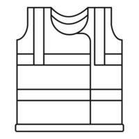 Working vest icon, outline style vector