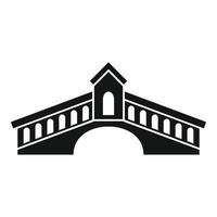 Architecture bridge icon, simple style vector