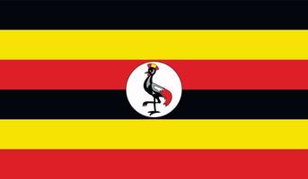 imagen de la bandera de uganda vector