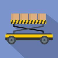 Loader platform icon, flat style vector