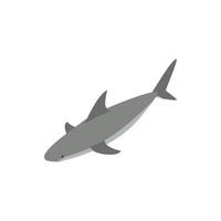 Shark icon, isometric 3d style vector