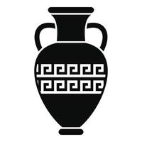 Ancient vase icon, simple style vector