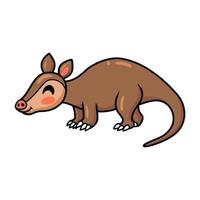 Cute little aardvark cartoon character vector