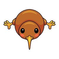 Cute little kiwi bird cartoon vector