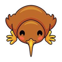 Cute little kiwi bird cartoon vector