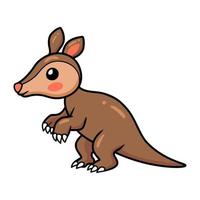 Cute little aardvark cartoon character vector