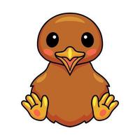 Cute little kiwi bird cartoon vector