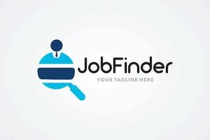 job finder logo design template vector