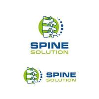 lomo del logo y logo conjunto. plantilla de diseño de logotipo de solución de ortopediaplantilla de diseño