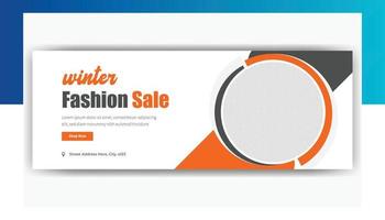 winter fashion sale banner template design vector