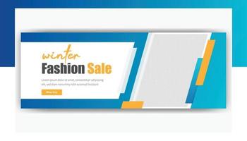 winter fashion sale banner template design vector