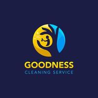 Best cleaning service logo design template vector
