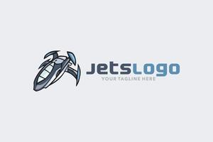 plantilla de diseño de logotipo de jet rápido moderno vector