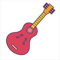 vector de diseño plano de icono de guitarra