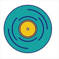 Phonograph Record Icon Flat Design Vector