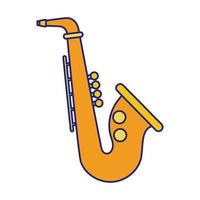 vector de diseño plano de icono de saxofón