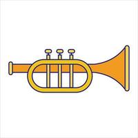vector de diseño plano de icono de trompeta