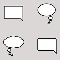 Speech bubble icon, isolated on white background, flat design vector